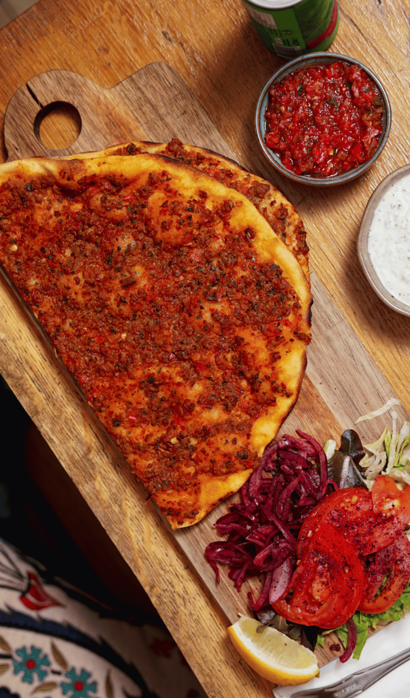 Special Pizza with smoked cheese and vegetable as toppings